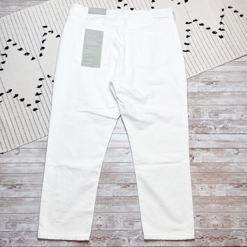 Everlane The 90’s Cheeky Jean White Bone High Rise 33 Ankle Crop Petite - Picture 4 of 8